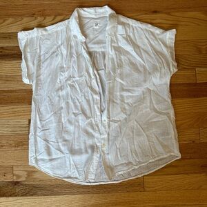 Gap White Button-down Short Sleeve Shirt